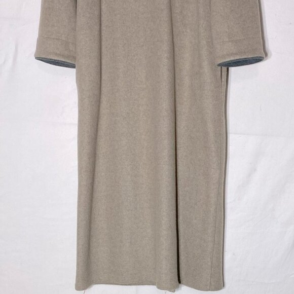 Vintage Kayanna Lingerie Beige Maxi Lgth Front Zip Fleece MockNeck Housecoat S - Picture 12 of 15